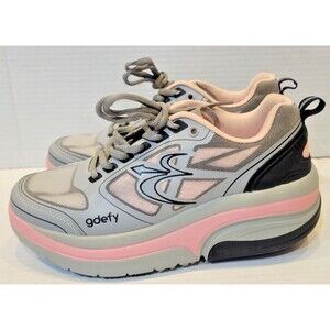 GRAVITY DEFYER G-Defy Ion Athletic Shoes Womens SZ 8 Grey Pink Sneaker Orthotics